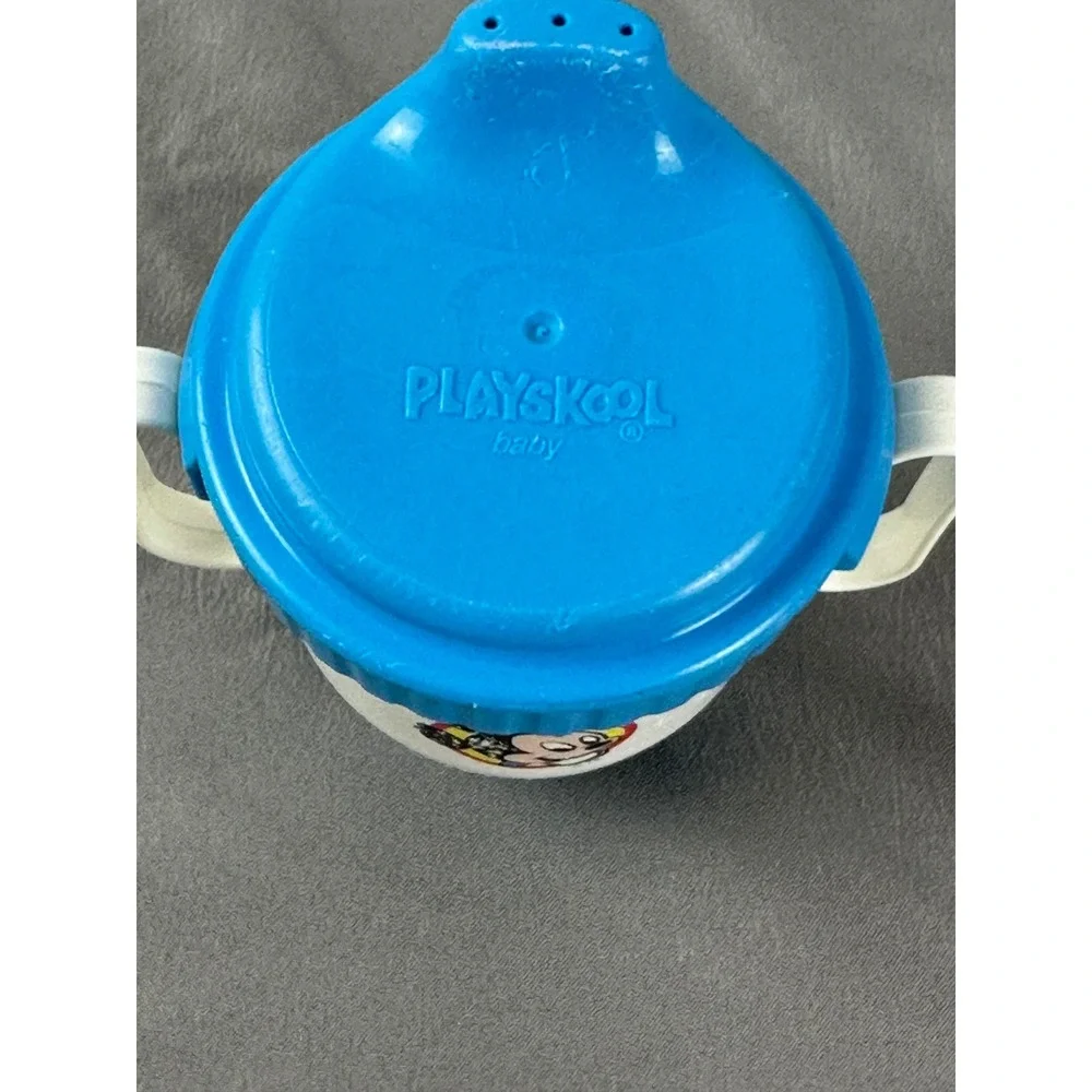 Vtg Playskool Baby Sippy Cup 1984 Mickey Mouse Disney Toddler Training Cup w Lid